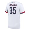 Virallinen Fanipaita Paris Saint-Germain Lucas Beraldo 35 Vieraspelipaita 2024-25 - Miesten